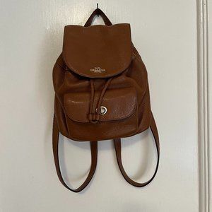 Coach Mini Leather Backpack Brown EUC